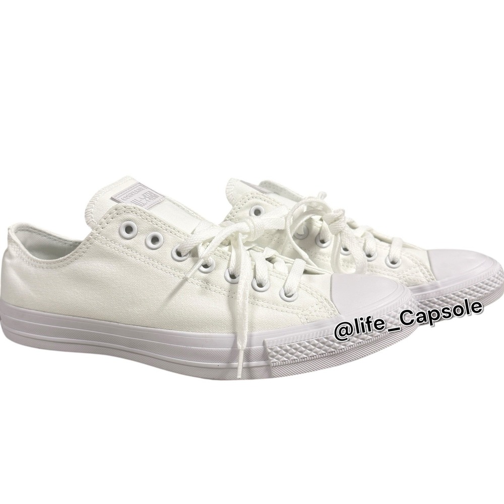 Mens 9 Converse All Star CT OX Sneakers White Casual Shoes Low Top Monochrome - Picture 4 of 15